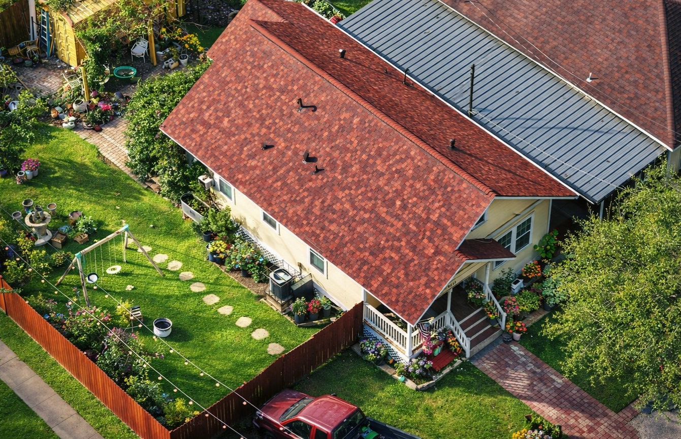 Hurricane-resistant reroof with architectural shingles rated for high-wind Florida climates